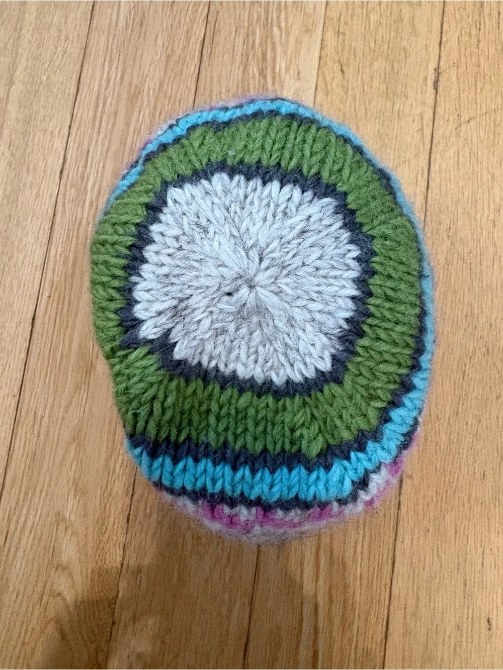 Erin Knitwear Ireland 100% Wool Fair Isle Beanie Fleece Lined Hat Colorful Cozy